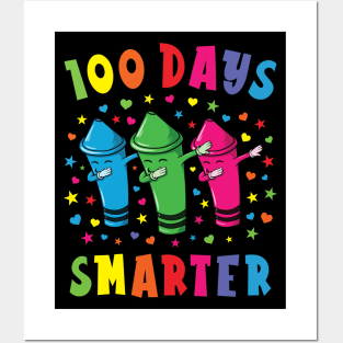 100 Days Smarter 100 Days Of School Dabbing Crayons Posters and Art